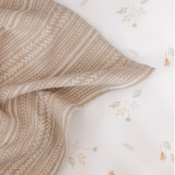 Crane Baby Crib Sheet - Willow Dainty Leaf