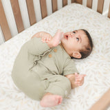 Crane Baby Crib Sheet - Willow Multicolor Leaf