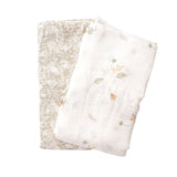 Crane Baby Muslin Dainty Leaf Willow Swaddle Set of 2