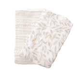 Crane Baby Muslin Swaddle Set of 2 - Willow Multicolor Leaf