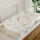 Crane Baby Quilted Change Pad Cover - Kendi Safari