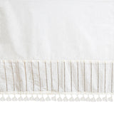 Crane Baby Natural Boho Fringe Crib Skirt Willow Collection - Cream