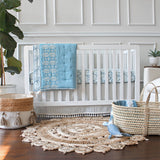 Crane Baby Cot/Crib Skirt Caspian Collection - White