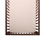 Abracadabra fitted sheet (60 cm x 120 cm) Orange Gingham Check