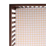 Abracadabra fitted sheet (60 cm x 120 cm) Orange Gingham Check