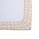 Abracadabra fitted sheet (70 cm x 140 cm) Orange Gingham Check