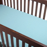 Abracadabra fitted sheet (60 cm x 120 cm) Sea Green Polka Dot