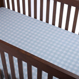 Abracadabra fitted sheet (70 cm x 140 cm) Blue Gingham Check