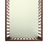 Abracadabra fitted sheet (70 cm x 140 cm) Green Ticking Stripe