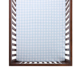 Abracadabra fitted sheet (70 cm x 140 cm) Blue Gingham Check