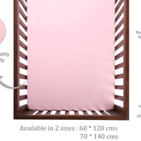 Abracadabra fitted sheet (60 cm x 120 cm) Dusty Pink