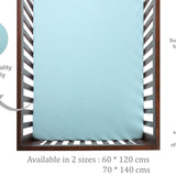 Abracadabra fitted sheet (60 cm x 120 cm) Sea Green Polka Dot