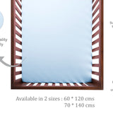 Abracadabra fitted sheet (60 cm x 120 cm) Powder Blue