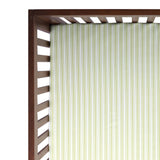 Abracadabra fitted sheet (60 cm x 120 cm) Green Ticking Stripe