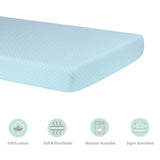 Abracadabra fitted sheet (70 cm x 140 cm) Sea Green Polka Dot