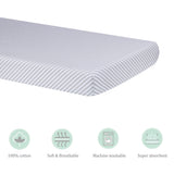 Abracadabra fitted sheet (60 cm x 120 cm) Grey Stripe