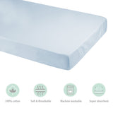 Abracadabra fitted sheet (60 cm x 120 cm) Powder Blue