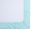 Abracadabra fitted sheet (60 cm x 120 cm) Sea Green Polka Dot