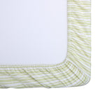 Abracadabra fitted sheet (70 cm x 140 cm) Green Ticking Stripe