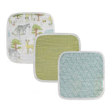 Abracadabra fitted sheet (70 cm x 140 cm) Green Ticking Stripe