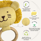 Abracadabra Organics Collectible Teether Lion
