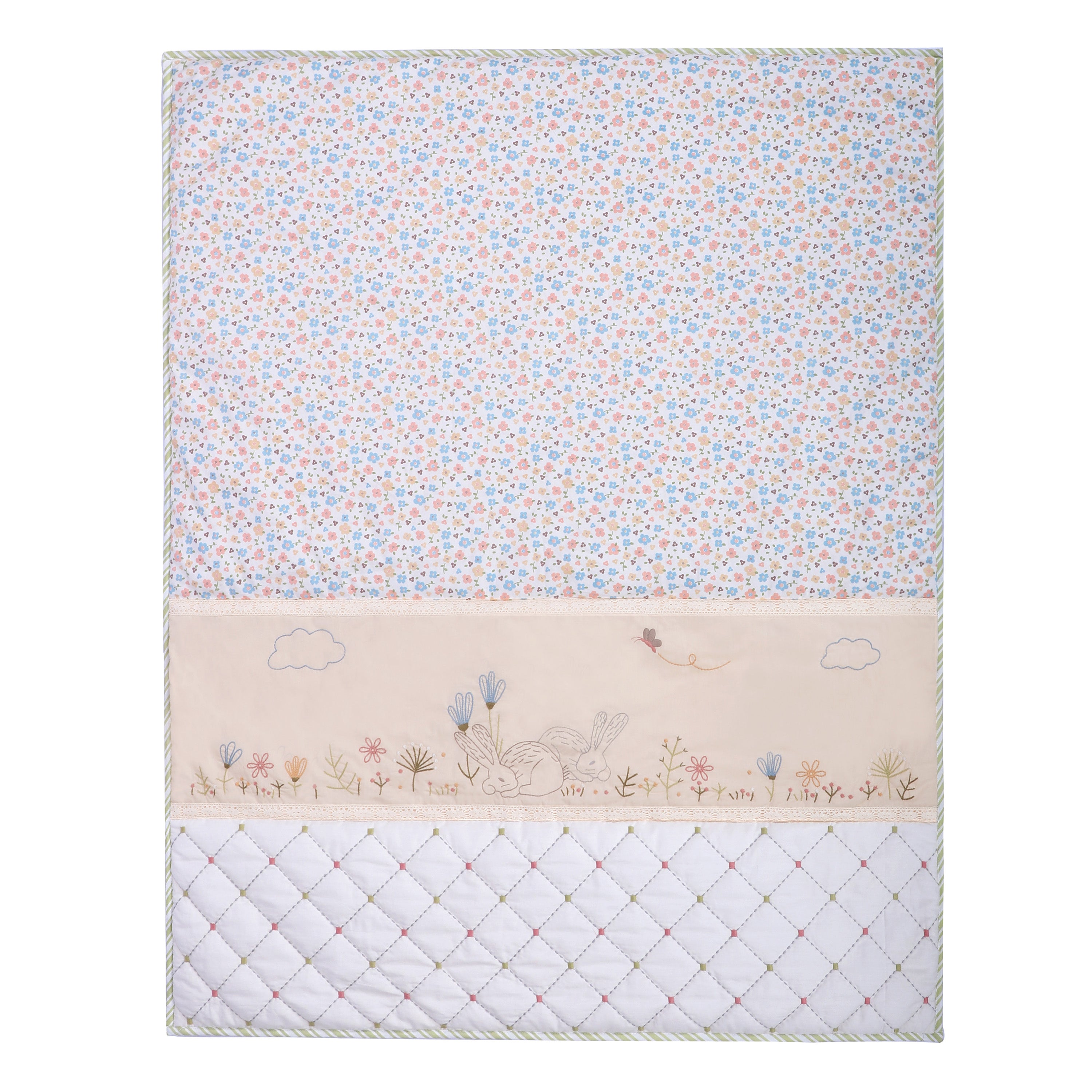 Abracadabra Baby Quilt Bunny Garden - Main Image