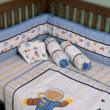 6 Piece Baby Cot Bedding Set - Rocketman
