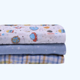 Abracadabra Muslin Swaddles (Set of 3) - Rocketman
