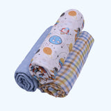 Abracadabra Muslin Swaddles (Set of 3) - Rocketman