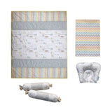 6 Piece Baby Cot Bedding Set - Sleepy Friends