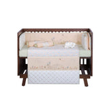 6 Piece Baby Cot Bedding Set - Bunny Garden