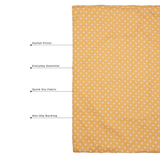 Changing Mat (Single) Yellow Polka