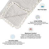 Crane Baby 6 Layer Muslin Blanket Moonstone - Grey