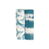 Crane Baby Muslin Swaddle Set - Caspian Whale & Tie-Dye