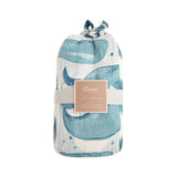 Crane Baby Muslin Swaddle Set - Caspian Whale & Tie-Dye