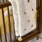 Crane Baby Muslin Crib Fitted Sheet -  Ochre