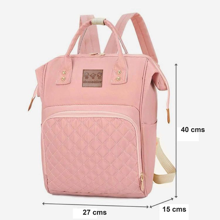 Abracadabra Quilted Diaper Bag Pink - Main Image