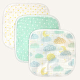 Abracadabra Muslin Wipes (Set of 3) - Lost in Clouds