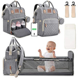 Abracadabra Diaper Bag with Changing Station - Grey