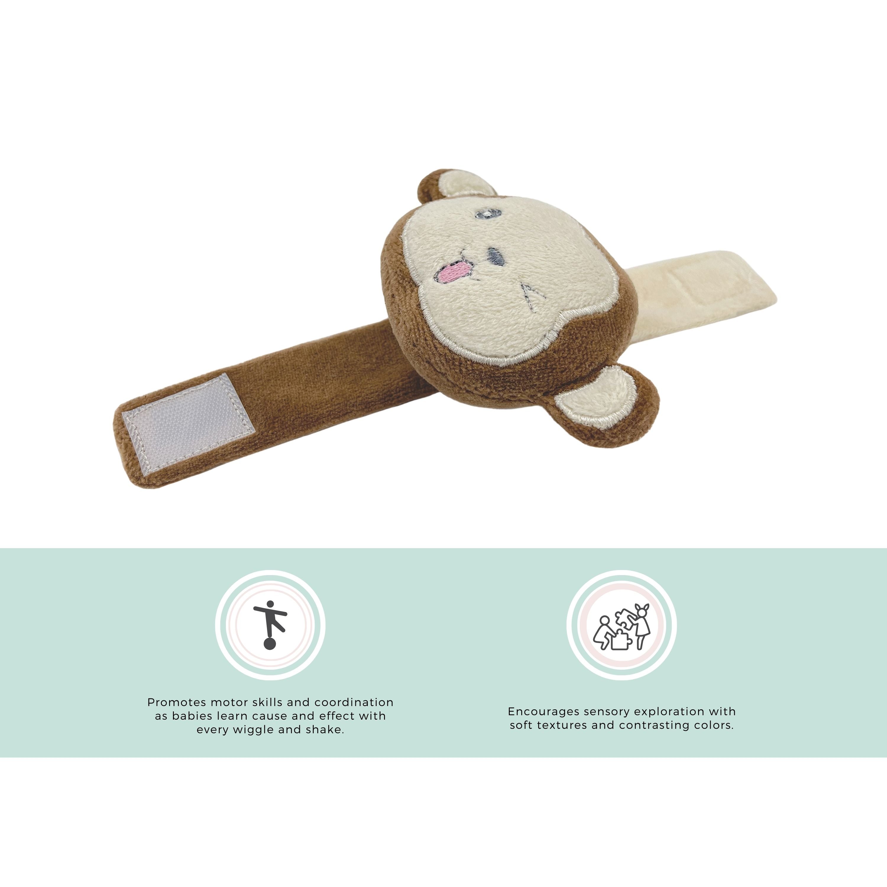 Monkey Wrist Rattle – Soft Rattle Toy for Babies Abracadabra
