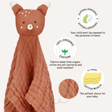 Abracadabra Organics Collectible Security Blanket with Cuddle Toy Fox