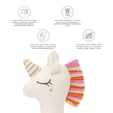Abracadabra Organic Hand Rattle – Unicorn (White)