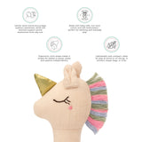 Abracadabra Organic Hand Rattle – Unicorn (Pink)