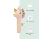 Abracadabra Organic Hand Rattle – Unicorn (Pink)