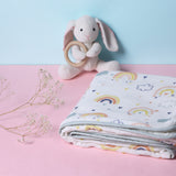 Abracadabra Reversible Muslin Blanket - Rainbow