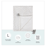 Abracadabra Reversible White Cloud Soft Luxe Blanket - Stars