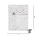 Abracadabra Reversible White Cloud Soft Luxe Blanket - Stars