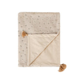 Abracadabra Reversible Beige Cloud Soft Luxe Blanket - Hearts