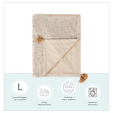 Abracadabra Reversible Beige Cloud Soft Luxe Blanket - Hearts