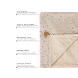 Abracadabra Reversible Beige Cloud Soft Luxe Blanket - Hearts